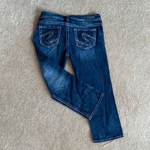 Ladies Aiko Silver Jean Capri